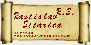 Rastislav Sitarica vizit kartica